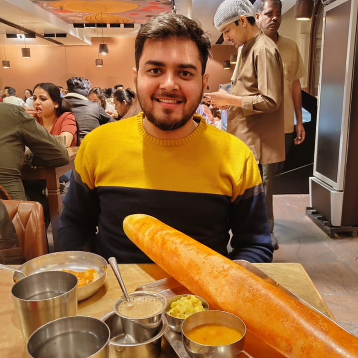 Facing down a very large dosa